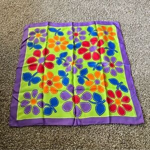 Hunter Vibrant Red and Orange Floral Wrap